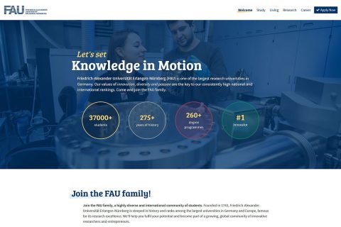 Towards entry "Launch of a new website for internationals at FAU"
