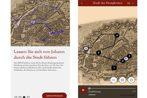 Towards entry "Exploring Hamburg in 1686 through an interactive tour"