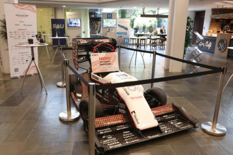 FAU booth where High Octanes presented their work. (Image: FAU/Kurt Fuchs)