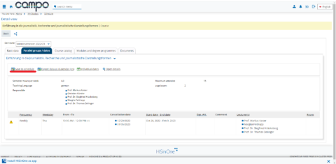 Adding a course manually to a schedule. (Image: Rebecca Luber/FAU)