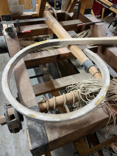Ash wheels of the wagon bent under steam. (Picture: Boris Dreyer)