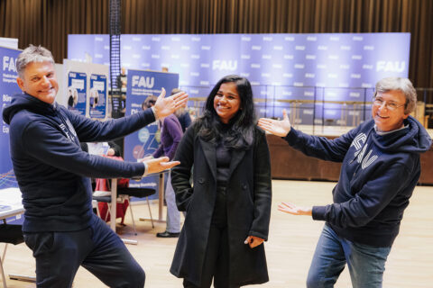 First semester welcome 2025 in the Heinrich-Lades-Halle. (Image: FAU/Giulia Iannicelli)